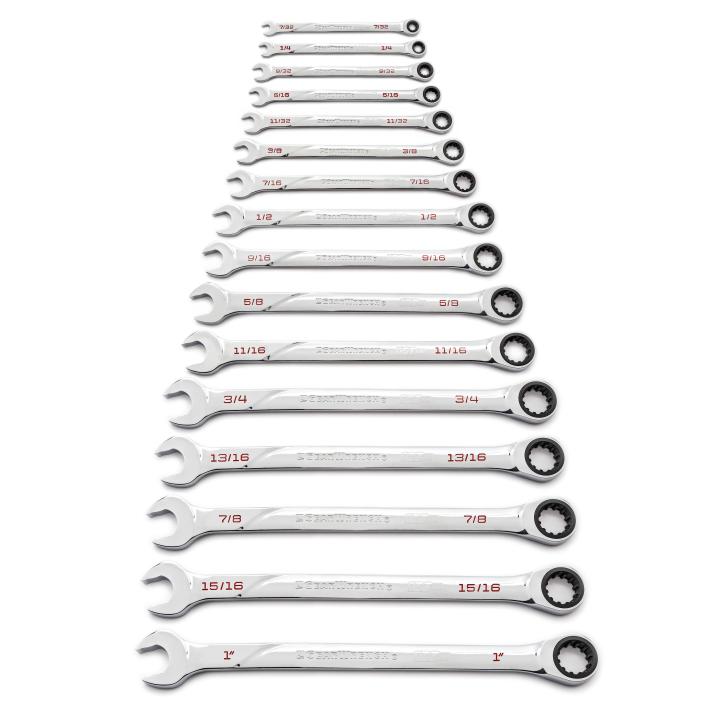 16 Piece 120XP™ Universal Spline XL Ratcheting Combination SAE Wrench Set