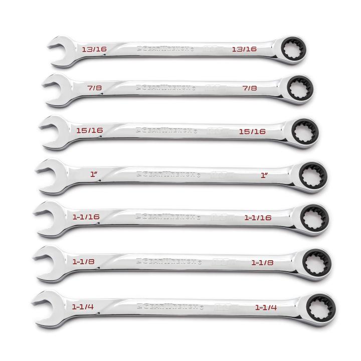 7 Piece 120XP™ Universal Spline XL Ratcheting Combination SAE Wrench Set