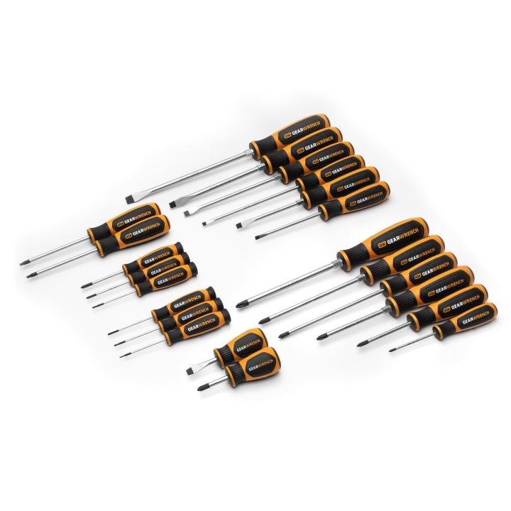 22 Piece Phillips®/Slotted/Torx® Dual Material Screwdriver Set