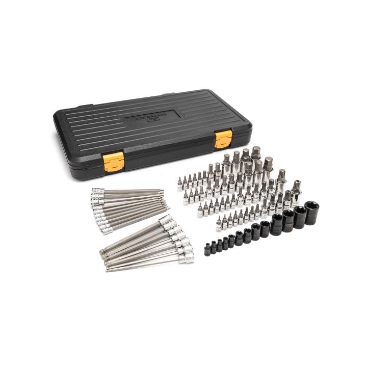 80 Piece 1/4", 3/8" & 1/2" Drive Hex/Ball End Hex/Tamper Proof Torx®/E-Torx®/Torx® Bit Socket Set