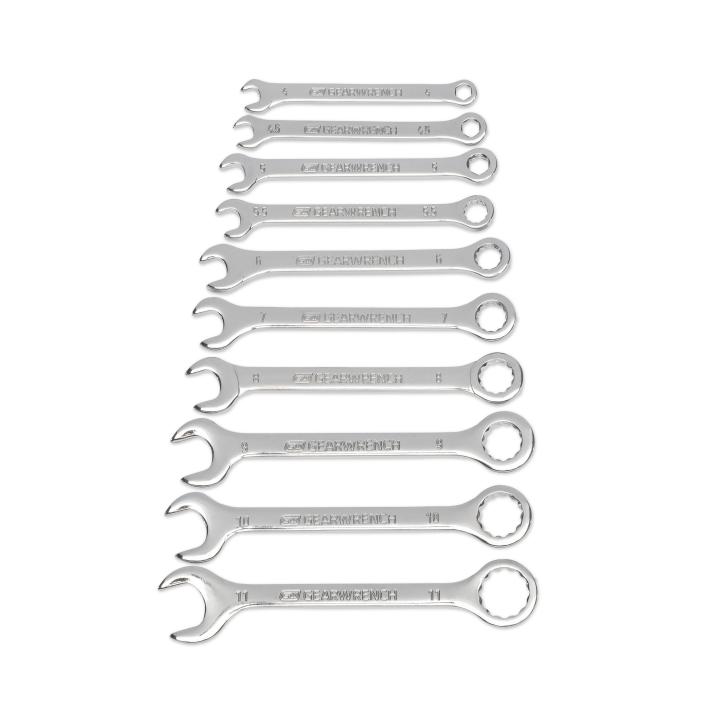 10 Piece Metric Midget Combination Wrench Set