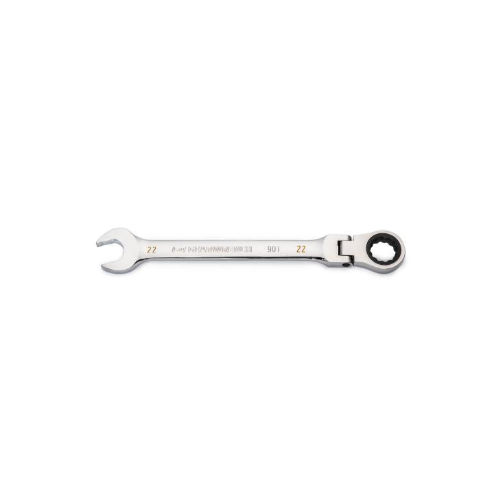 22mm 90-Tooth 12 Point Flex Head Ratcheting Combination Wrench