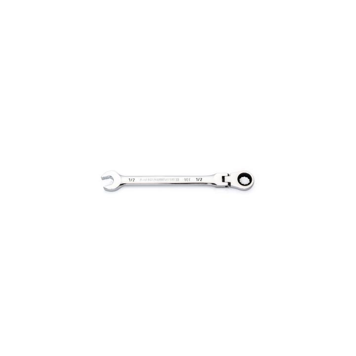 1/2" 90-Tooth 12 Point Flex Head Ratcheting Combination Wrench