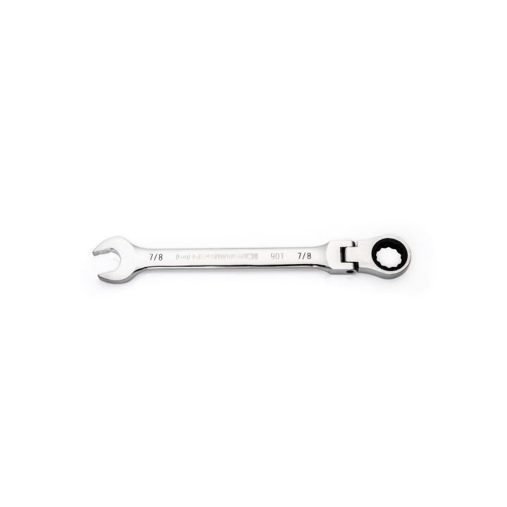 7/8" 90-Tooth 12 Point Flex Head Ratcheting Combination Wrench