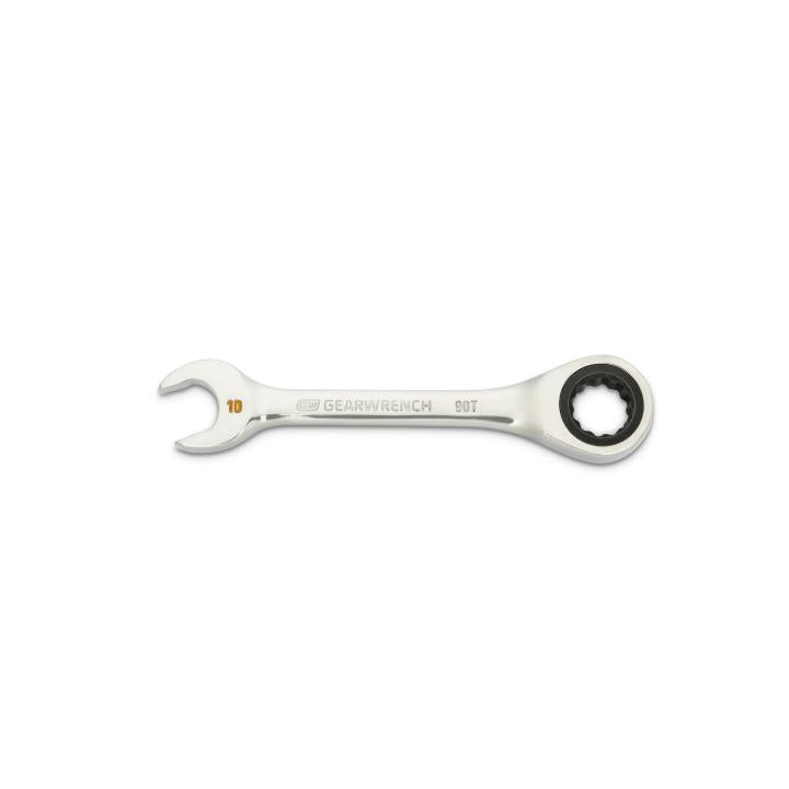 10mm 90-Tooth 12 Point Stubby Combination Ratcheting Wrench