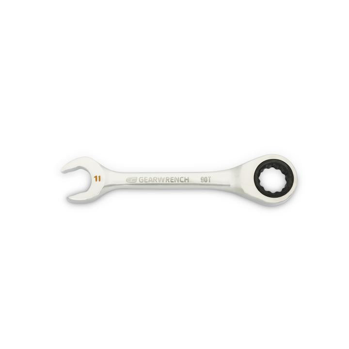 11mm 90-Tooth 12 Point Stubby Combination Ratcheting Wrench