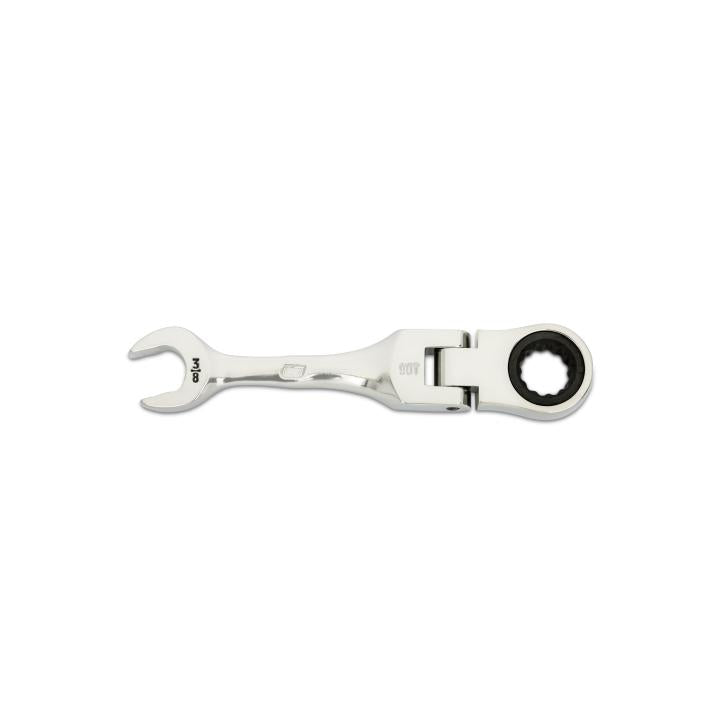 3/8" 90-Tooth 12 Point Stubby Flex Combination Ratcheting Wrench