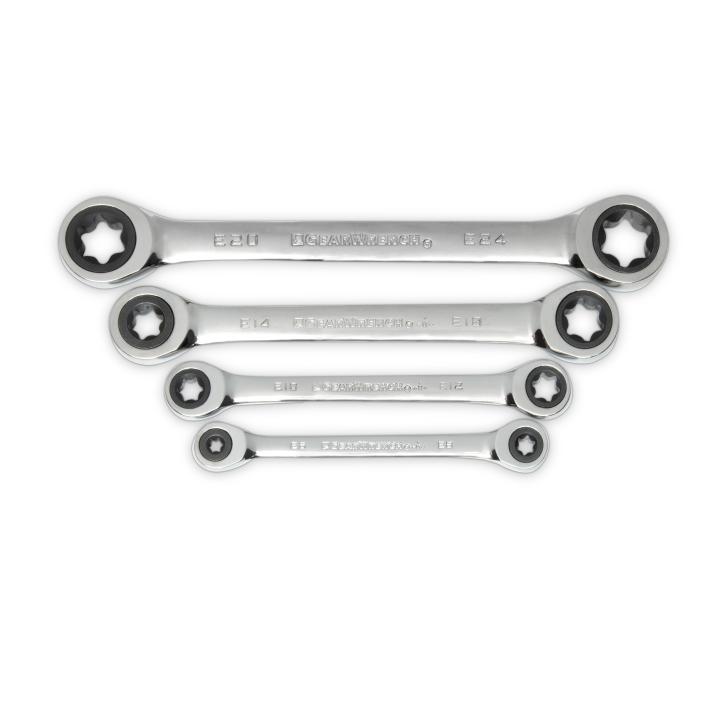 4 Piece Double Box Ratcheting E-Torx® Wrench Set
