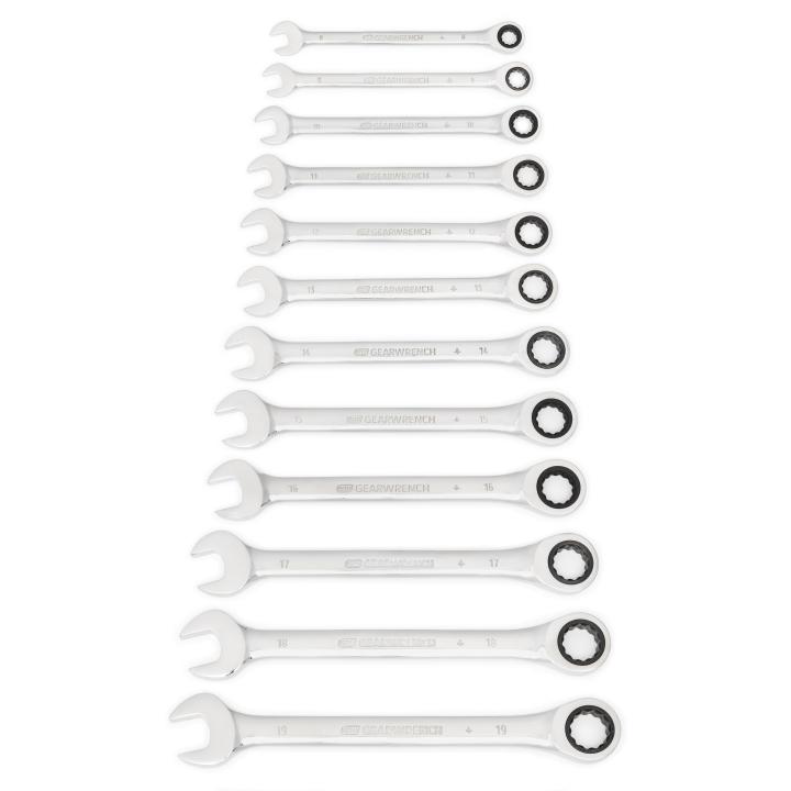 12 Piece 72-Tooth 12 Point Ratcheting Combination Metric Wrench Set