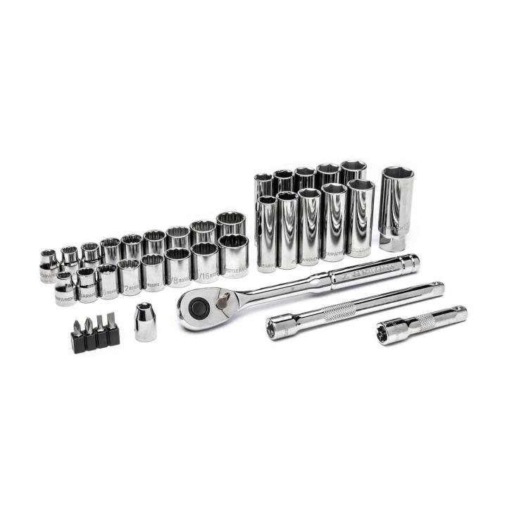 36 Piece 3/8” Drive 72-Tooth 12 Point Drive Mechanics Tool Set