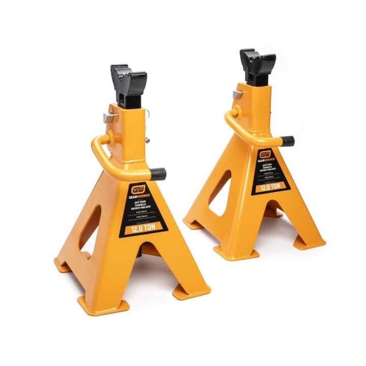 12-Ton Heavy-Duty Jack Stands - 2 Per Pack
