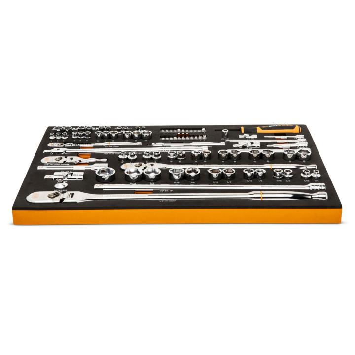 89 Piece 1/4", 3/8" & 1/2" Drive 120XP Mechanics Tool Set in Foam Tray