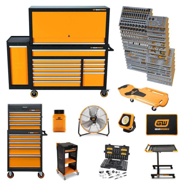 1331 Piece MEGAMOD Master Mechanics Tool Set in Premium Modular Foam Trays With Tool Storage and Shop Equipment