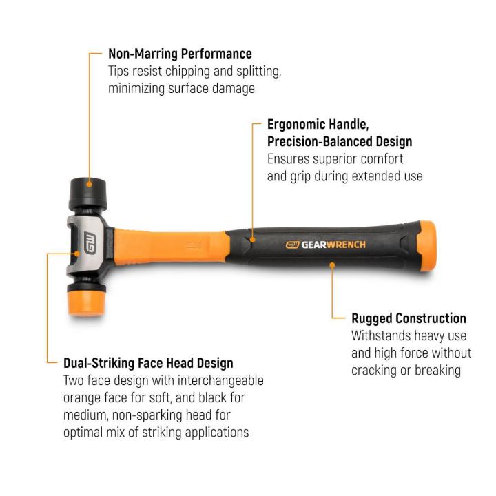 16 oz. Soft Face Hammer with Steel Handle