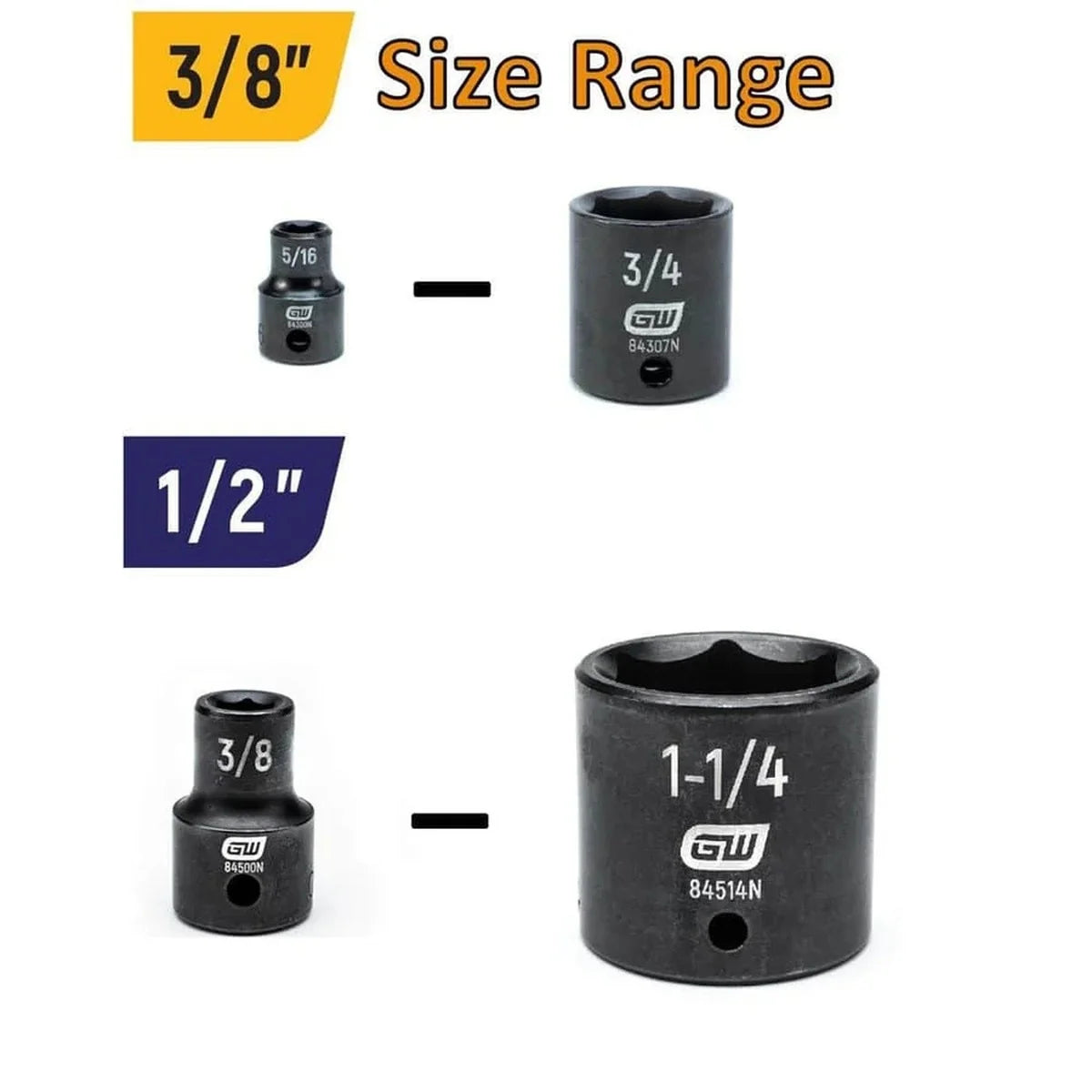 29-Piece SAE 3/8 in. and 1/2 in. Impact Socket Tray Set